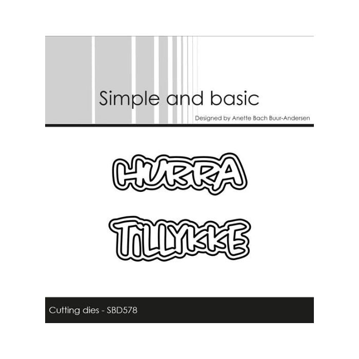 Simple and Basic die "Tillykke" SBD578