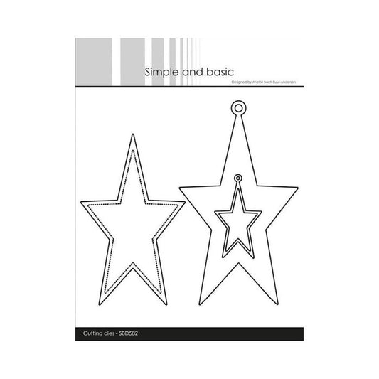 Simple and Basic die "Oblong Stars w/tag #1" SBD582