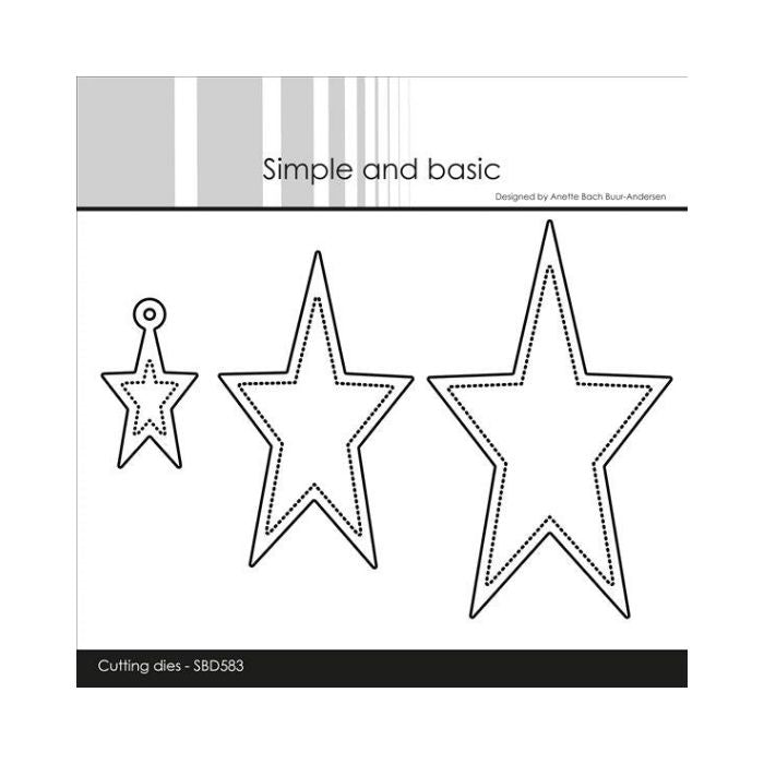 Simple and Basic die "Oblong Stars w/tag #2" SBD583
