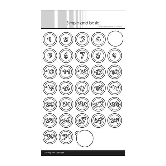 Simple and Basic die "Numbers in a circle" SBD589