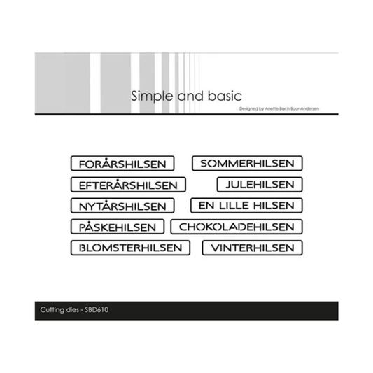 Simple and Basic die "All-in-one Plate - Hilsen" SBD610