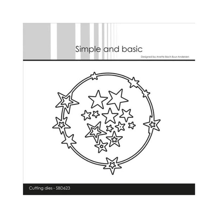 Simple and Basic die "Ring with stars" SBD623