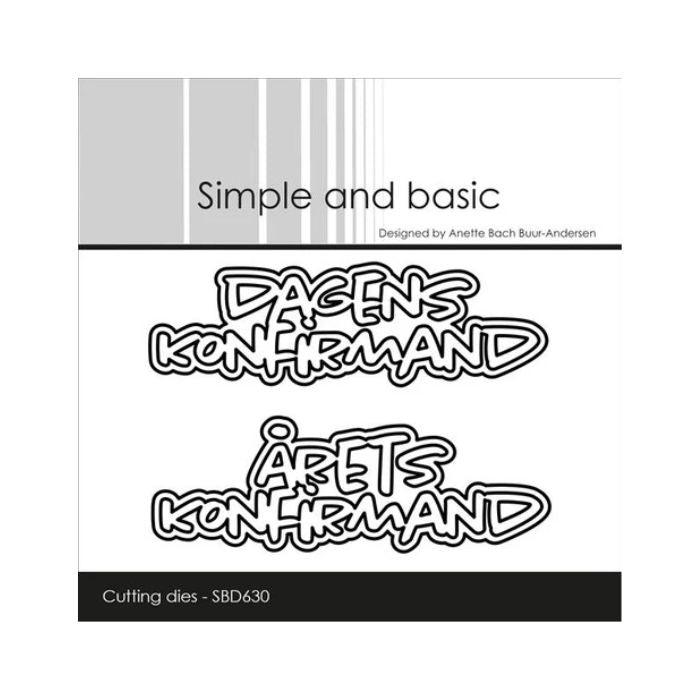 Simple and Basic die "Dagens konfirmand/Årets konfirmand" SBD630
