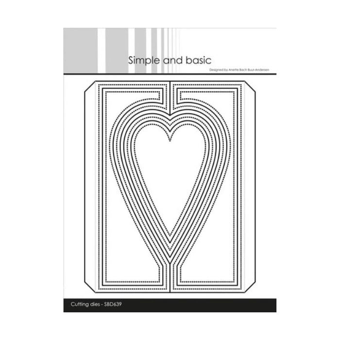 Simple and Basic die "A6 Heartshaped Gatefold" SBD639
