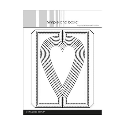 Simple and Basic die "A6 Heartshaped Gatefold" SBD639