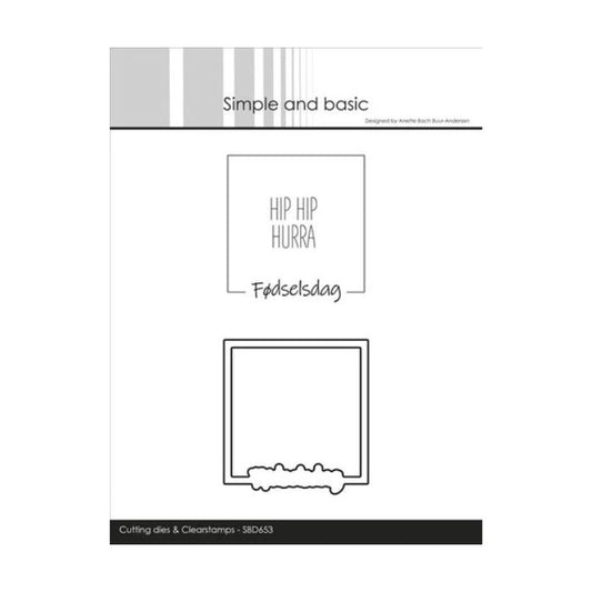 Simple and Basic die + clerstamp "Fødselsdag" SBD653