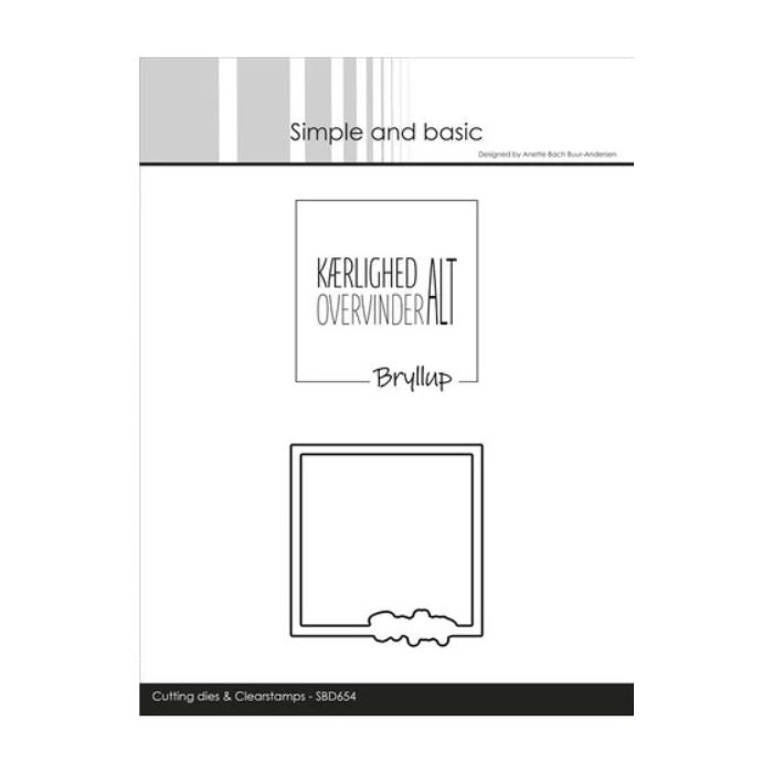 Simple and Basic die + clerstamp "Bryllup" SBD654
