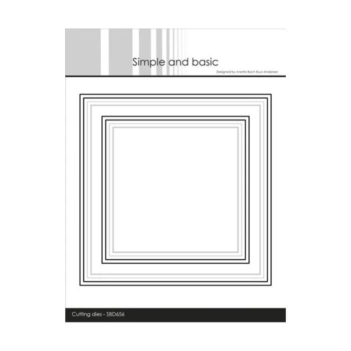Simple and Basic die "Square frames with elegant edges" SBD656