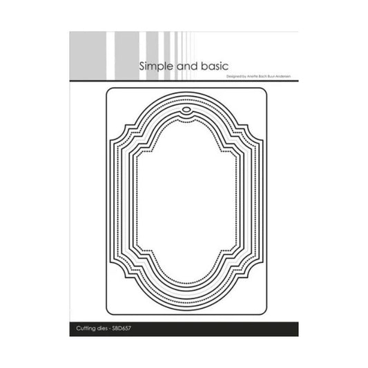 Simple and Basic die "Decorative frames and tag with add" SBD657