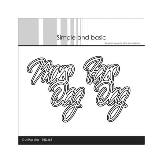 Simple and Basic die "Mors Dag / Fars Dag" SBD663