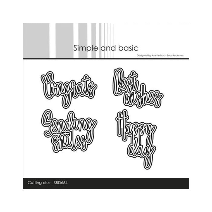 Simple and Basic die "English texts" SBD664