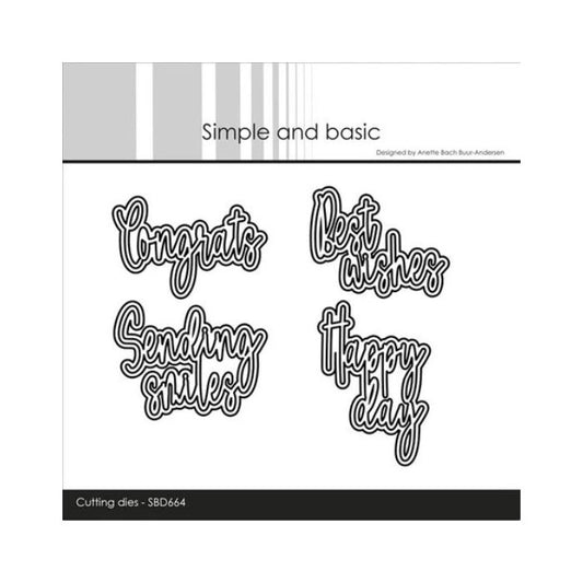 Simple and Basic die "English texts" SBD664