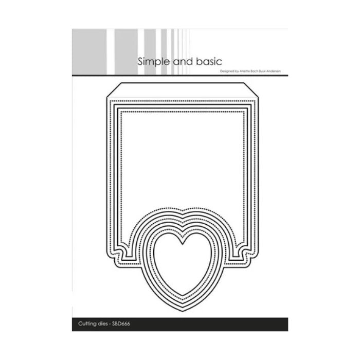 Simple and Basic dies "A6 Heart Card front" SBD666