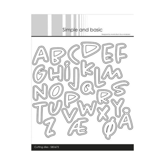 Simple and Basic dies "Alphabet - Large" SBD673
