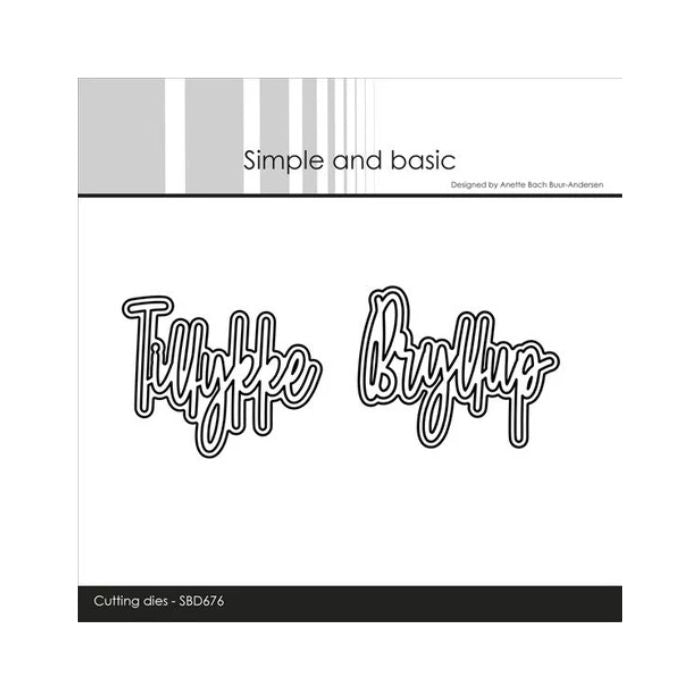 Simple and Basic dies "Tillykke / Bryllup" SBD676