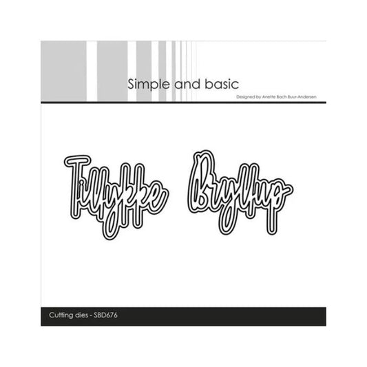 Simple and Basic dies "Tillykke / Bryllup" SBD676