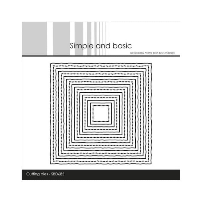Simple and Basic dies "10 x 10 Squares Old Paper edges" SBD685