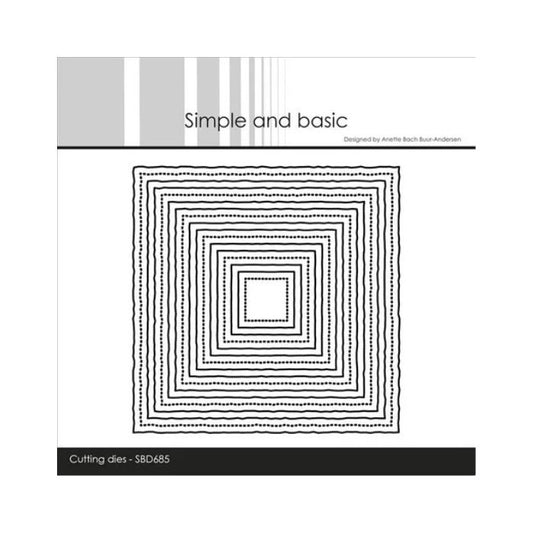 Simple and Basic dies "10 x 10 Squares Old Paper edges" SBD685