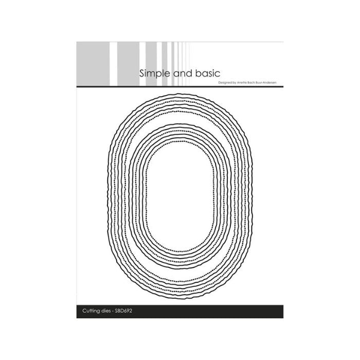 Simple and Basic dies "A6/A7 - Ovals old paper" SBD692