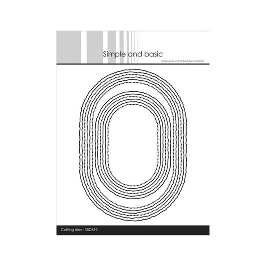 Simple and Basic dies "A6/A7 - Ovals old paper" SBD692
