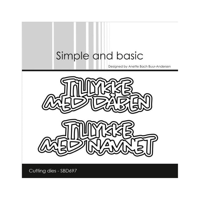 Simple and Basic dies "Tillykke med dåben / navnet" SBD697