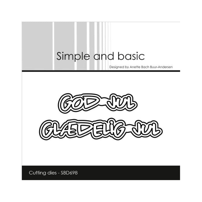 Simple and Basic dies "God Jul / Glædelig Jul" SBD698
