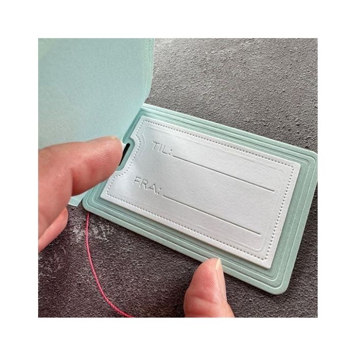 Simple and Basic dies & clearstamp "Gift tag with elegant edges" SBD706