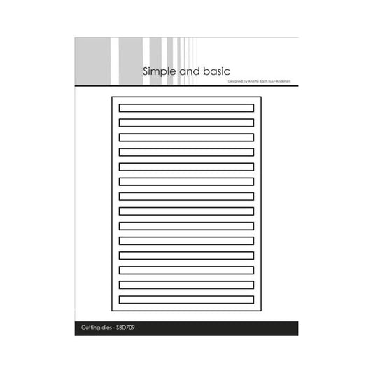 Simple and Basic dies "A6 Rectangle - Horizontal striped panel" SBD709