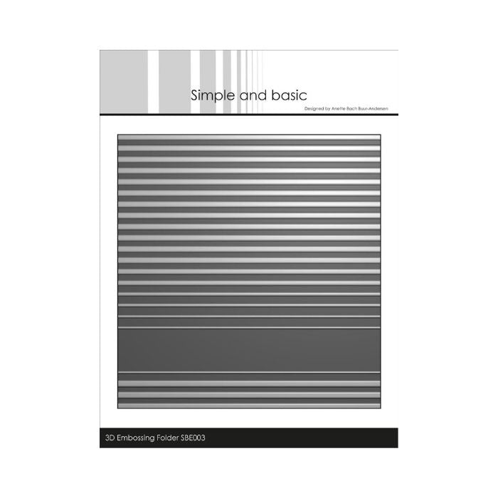 Simple and Basic 3D Embossingfolder "Stripes" SBE003