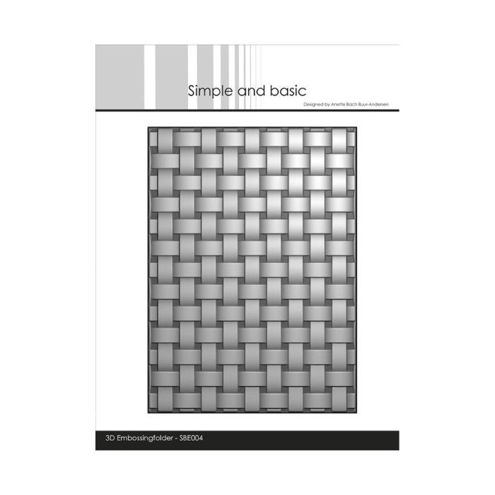 Simple and Basic 3D Embossingfolder "Basket Wave" SBE004