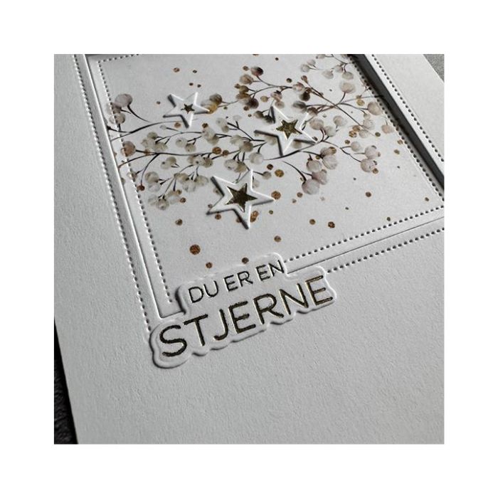 Simple and Basic Press Plate + Dies “Du er en stjerne" SBH034