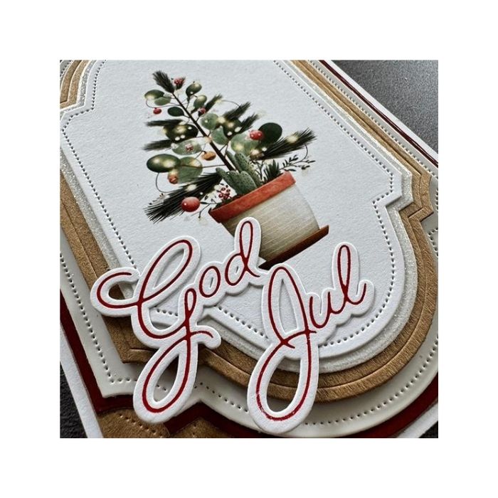 Simple and Basic Press Plate + Dies “God jul / Glædelig Jul" SBH040