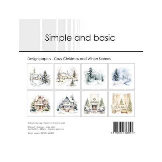 Simple and Basic Design Papers "Cozy Christmas and Winter Scenes" SBP539