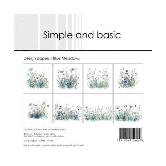 Simple and Basic Design Papers "Blue Meadows" SBP548