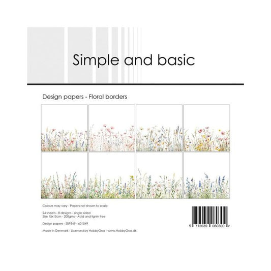 Simple and Basic Design Papers "Floral borders" SBP549