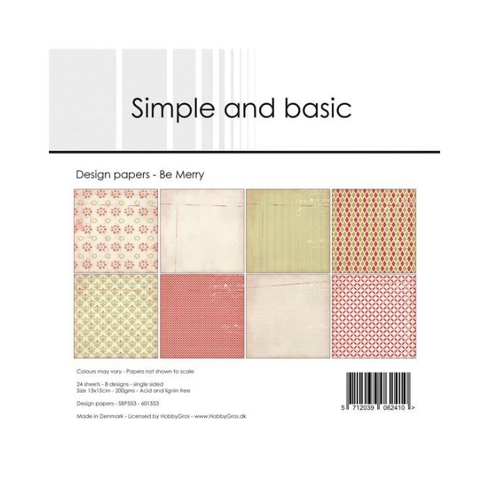 Simple and Basic Design Papers "Be Merry" SBP553