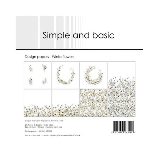 Simple and Basic Design Papers "Winterflowers" SBP555