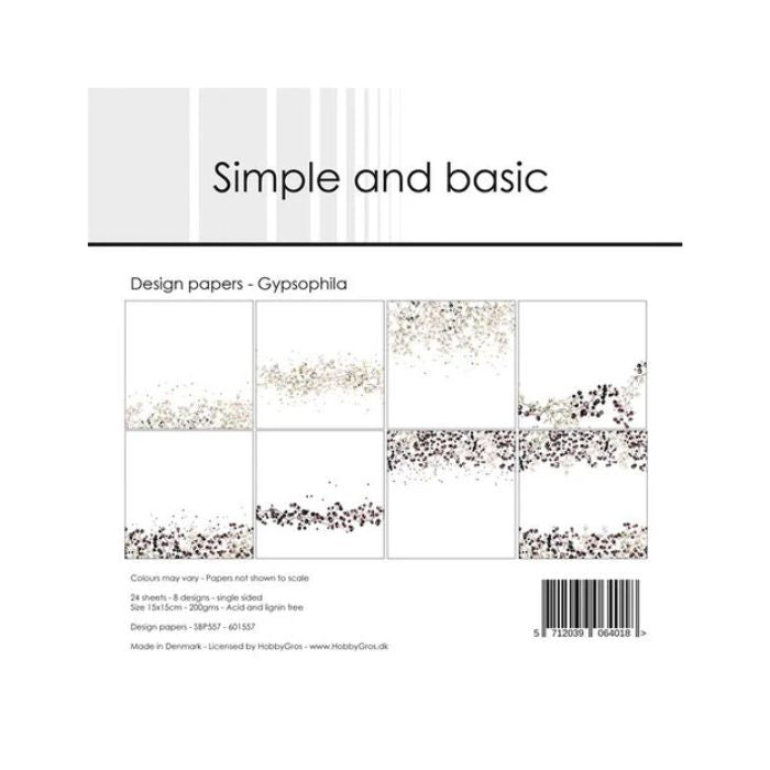 Simple and Basic Design Papers "Gypsophila" SBP557