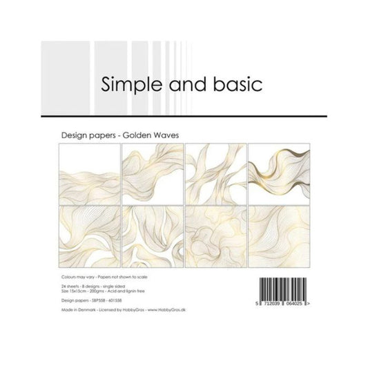 Simple and Basic Design Papers "Golden Waves" SBP558
