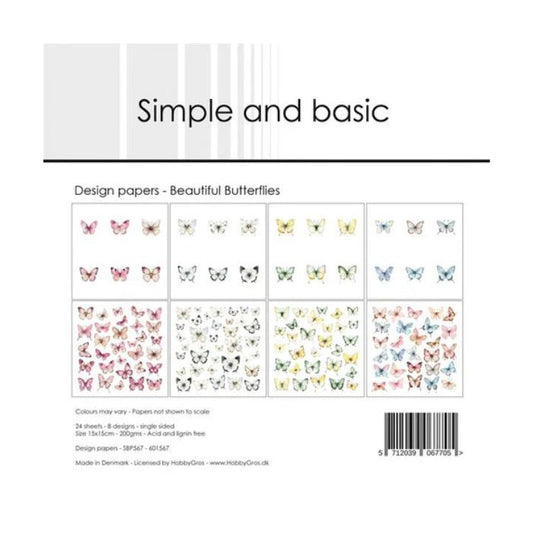 Simple and Basic Design Papers "Beautiful Butterflies" SBP567