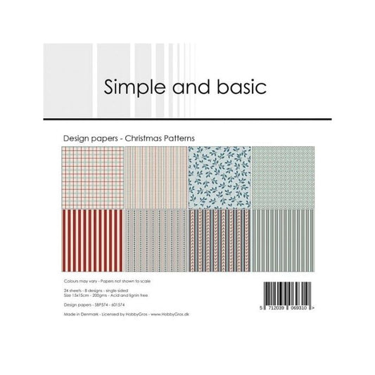 Simple and Basic Design Papers "Christmas Patterns" SBP574