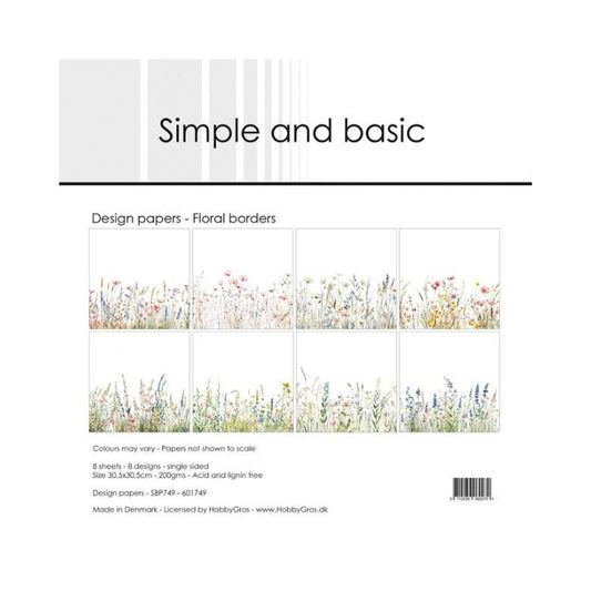 Simple and Basic Design Papers "Floral borders" SBP749