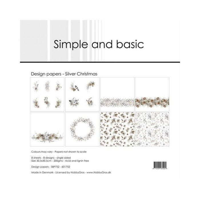 Simple and Basic Design Papers "Silver Christmas" SBP752
