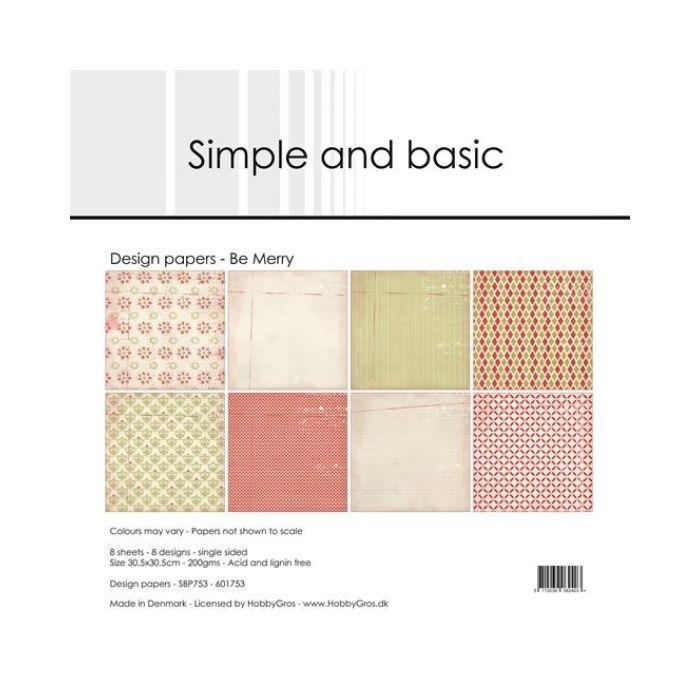 Simple and Basic Design Papers "Be Merry" SBP753