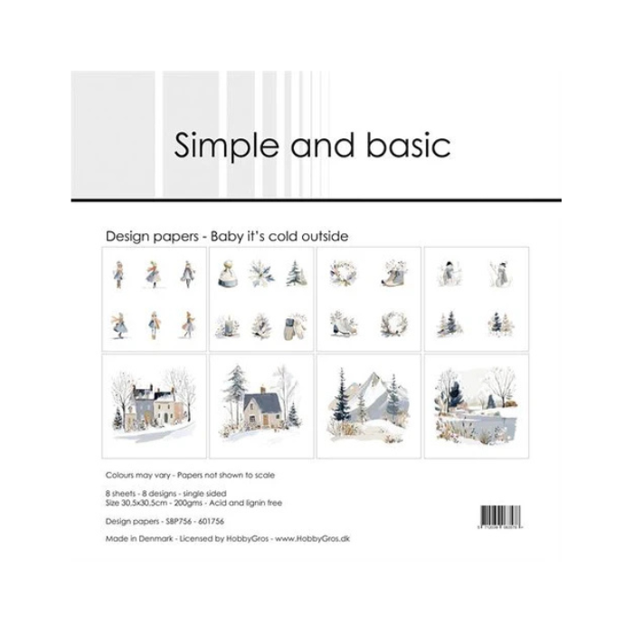 Simple and Basic Design Papers "Baby it's cold outside" SBP756