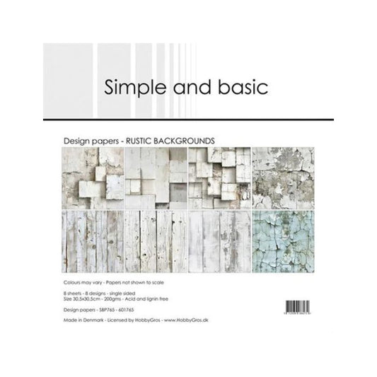 Simple and Basic Design Papers "RUSTIC BACKGROUNDS" SBP765
