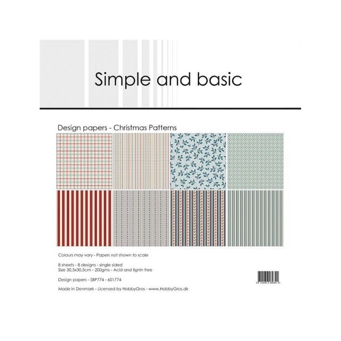 Simple and Basic Design Papers "Christmas Patterns" SBP774