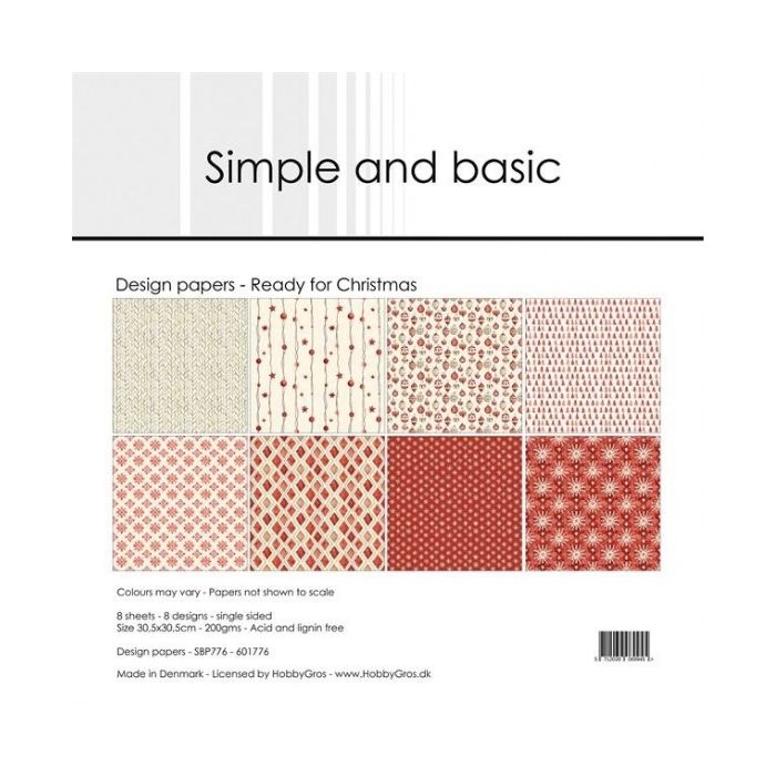 Simple and Basic Design Papers "Ready for Christmas" SBP776