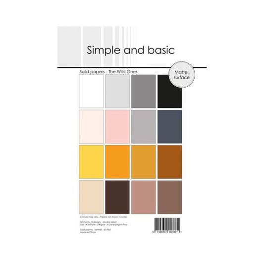 Simple and Basic Design Solid Papers "The Wild Ones" SBP968