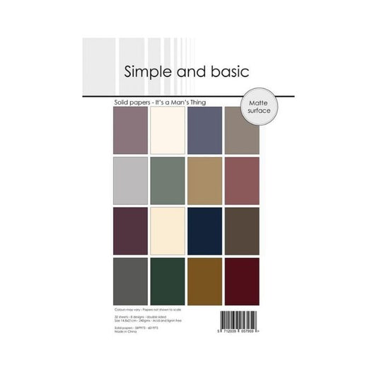 Simple and Basic Design Solid Papers "It's a Man's Thing" SBP975